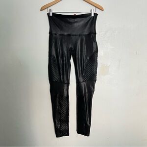 Spanx moto leggings black size XL